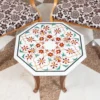 20-Inch Handcrafted Octagonal White Marble Tabletop