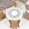 16-Inch Handcrafted Octagonal White Marble Tabletop