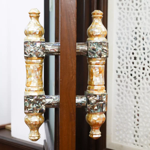 Luxury Handcrafted Shell Mosaic Inlay Door Handles