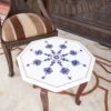21-Inch Octagonal White Marble Table Top