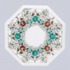 16-Inch Handcrafted Octagonal White Marble Tabletop