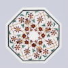 20-Inch Handcrafted Octagonal White Marble Tabletop