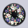 23" Round Black Marble Inlay Tabletop