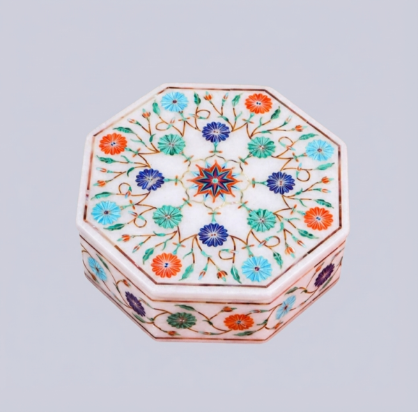 Gemini_Generated_Image_my9ggimy9ggimy9g Octagonal Floral Marble Jewelry Box