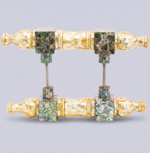 Luxury Handcrafted Shell Mosaic Inlay Door Handles