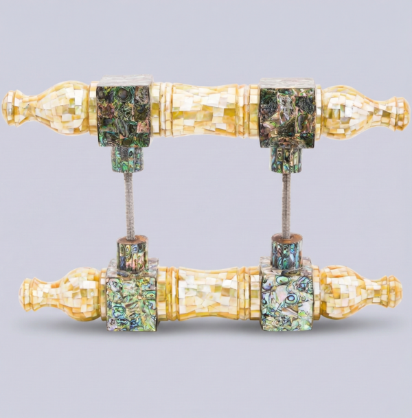 Luxury Handcrafted Shell Mosaic Inlay Door Handles